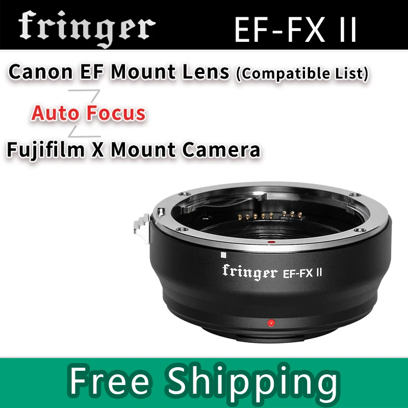 Fringer EF-FX II Auto Focus Lens Adapter for Canon Sigma Tamron EF Mount Lens to Fujifilm X Camera XT5/XT4/XH2/XH2S/XT30II/S20