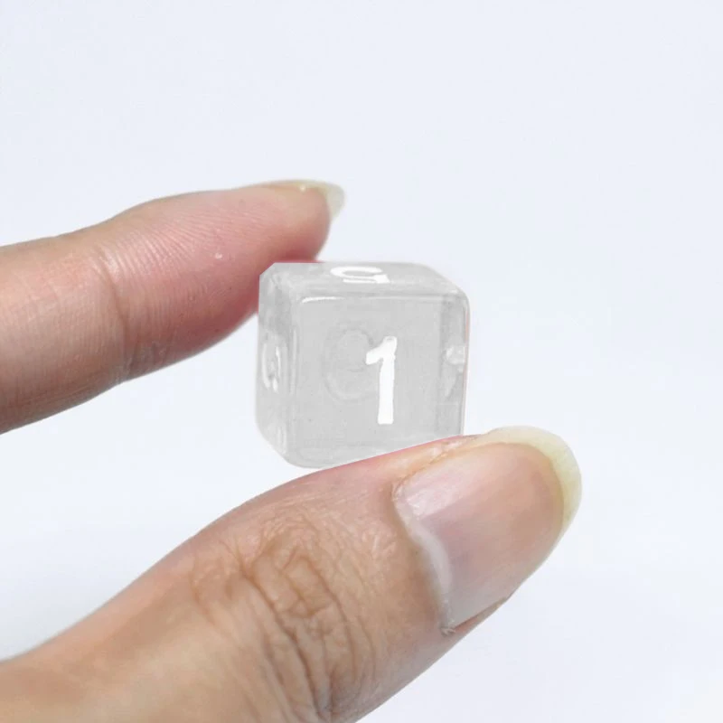 7Pcs Dice Set d4 d6 d8 d12 d20 Clear Transparent Polyhedral Effect Multi Sided Dice Role 1 2 3 4 5 6 Table Games