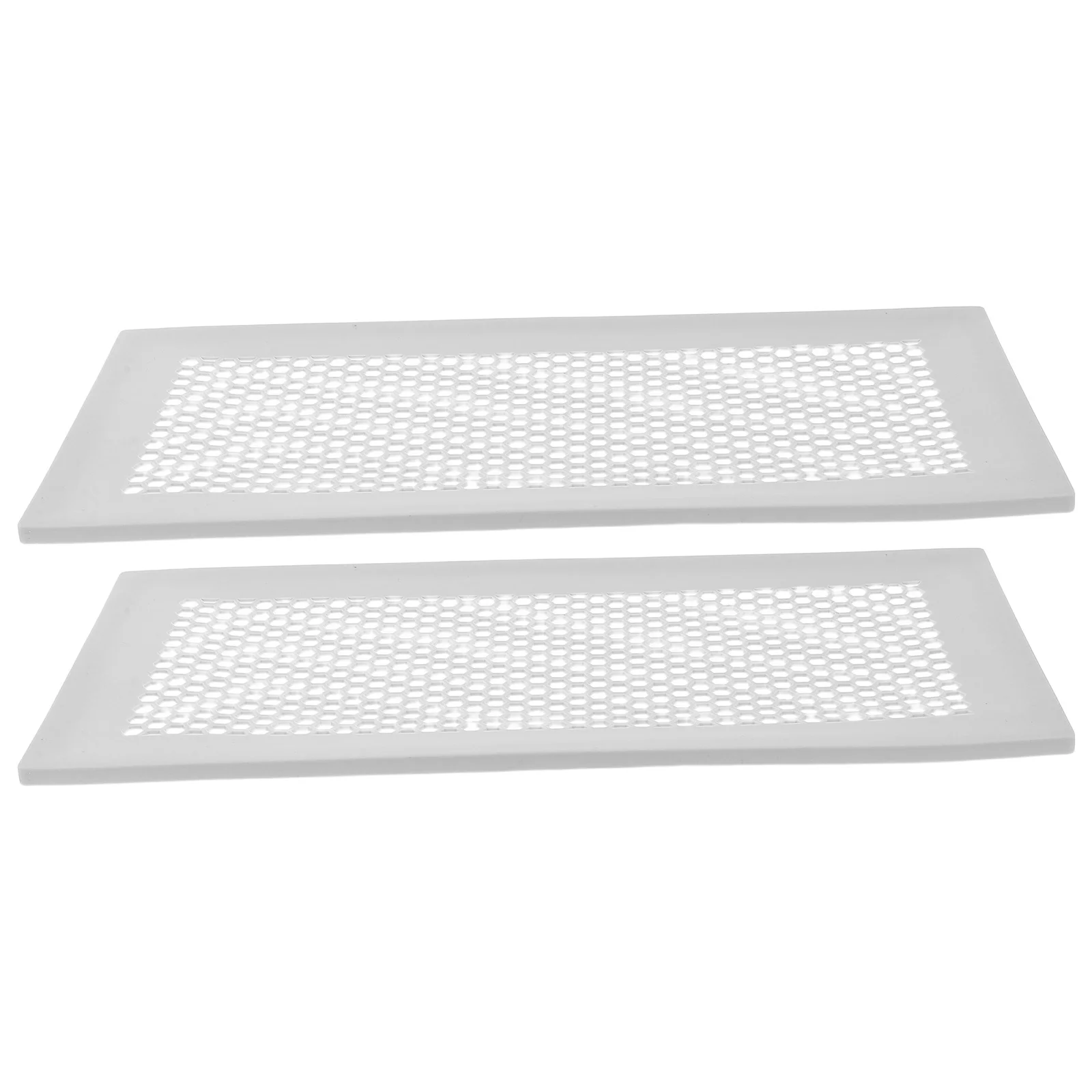 

2pcs 4X10 Floor Vent Cover Silicone Flush Mount Airflow Grille For Bedroom Mobile Home Dust Guard Mesh Deflector Hvac Register