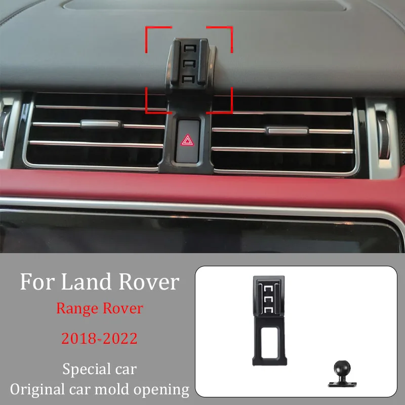 

Car Phone Holder For Land Rover Ragnge Rover 2018-2022 Wireless Charger Automatic Clamping 360° Rotating Navigation Bracket