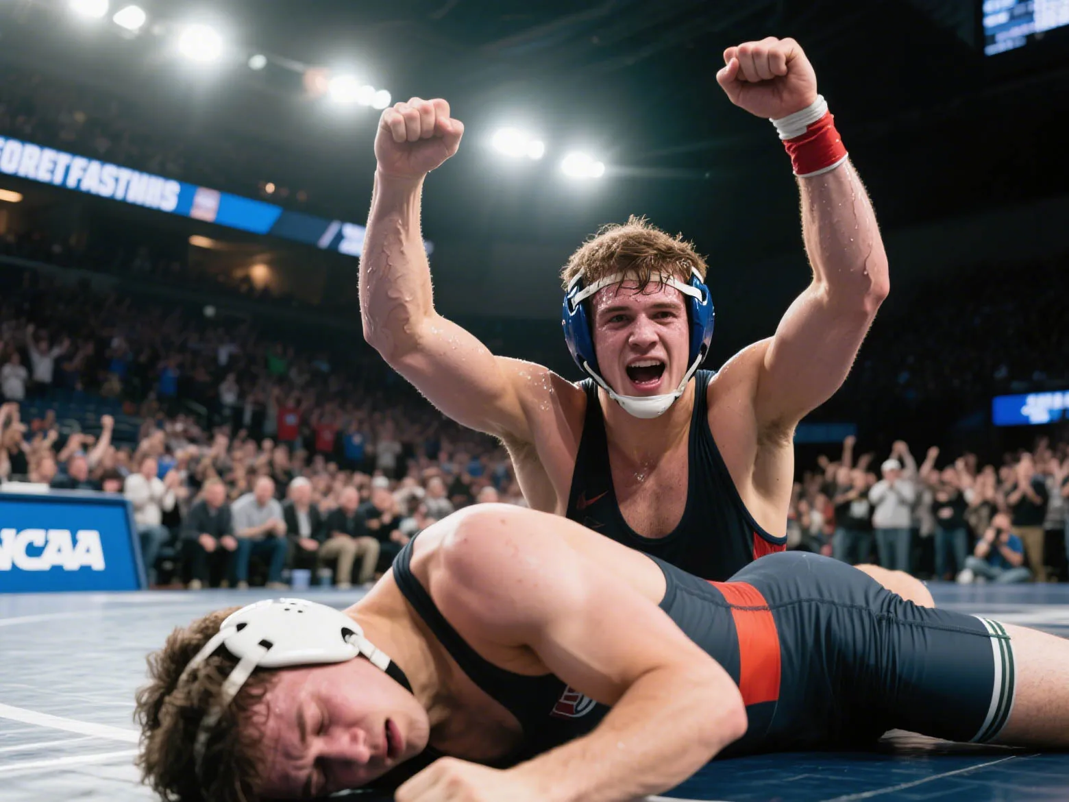 Wrestling-Kopfschutz mit Kinnpolster, Ohrenschutz, sechs Löchern, mehrfarbig (Erwachsene & Jugendliche) – Detail 21