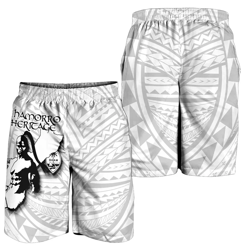 Hawaii King Flag Men's Shorts Hawaii Beach Short Trunks Summer Polynesian Swim Trunks Gym Ice Shorts Boy Floral Board Short Pant