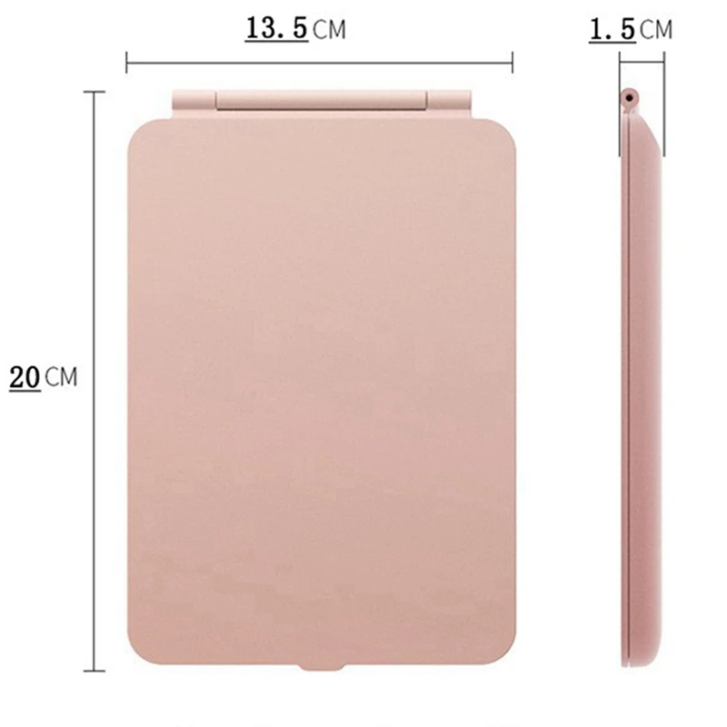 Miroir de maquillage pliant portable, miroir de voyage ultra-mince, gradation tricolore, 10X HD