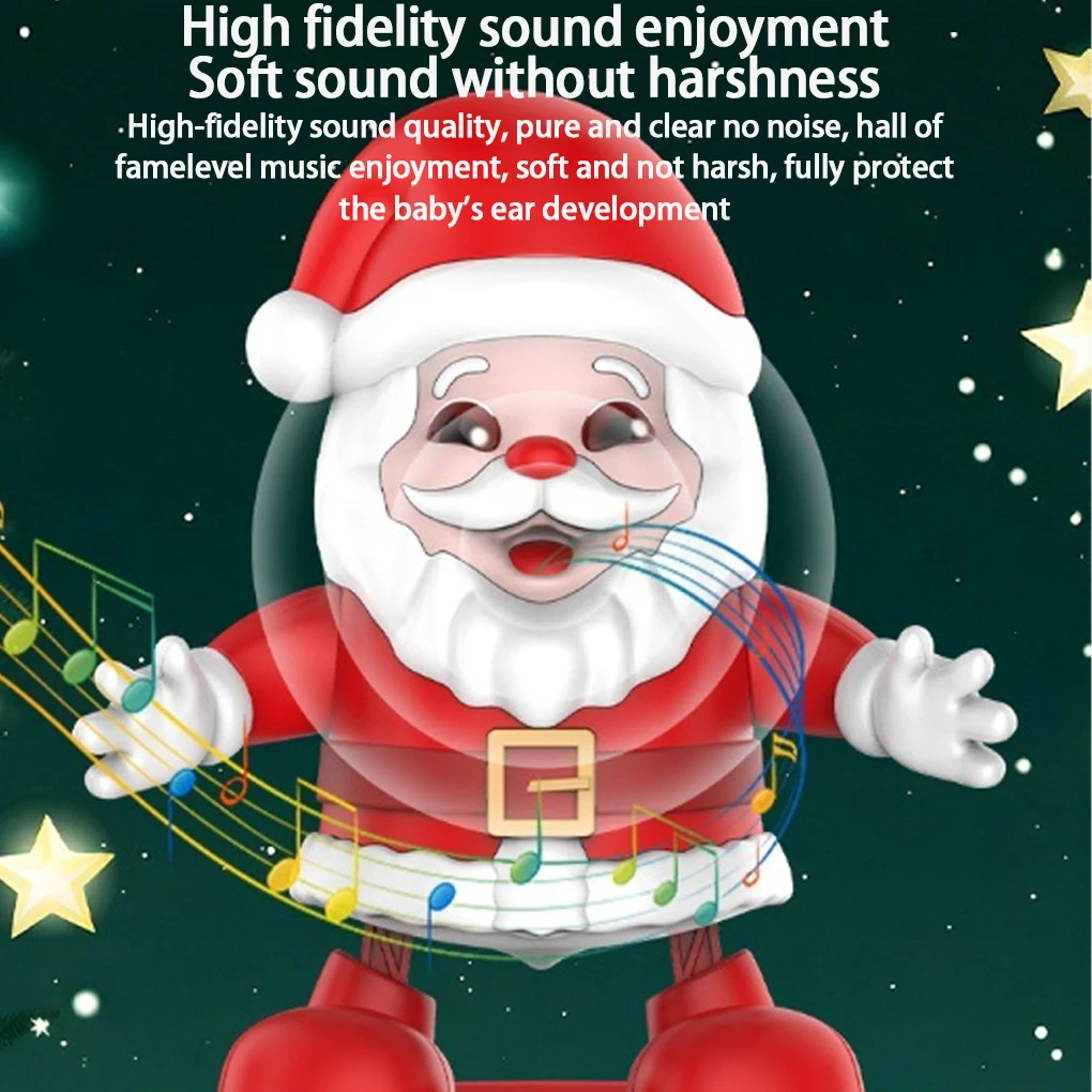 ABS المشي الرقص سانتا لطيف دمية سطح المكتب الكهربائية ل احتفالي عيد الميلاد ديكور بطارية تعمل