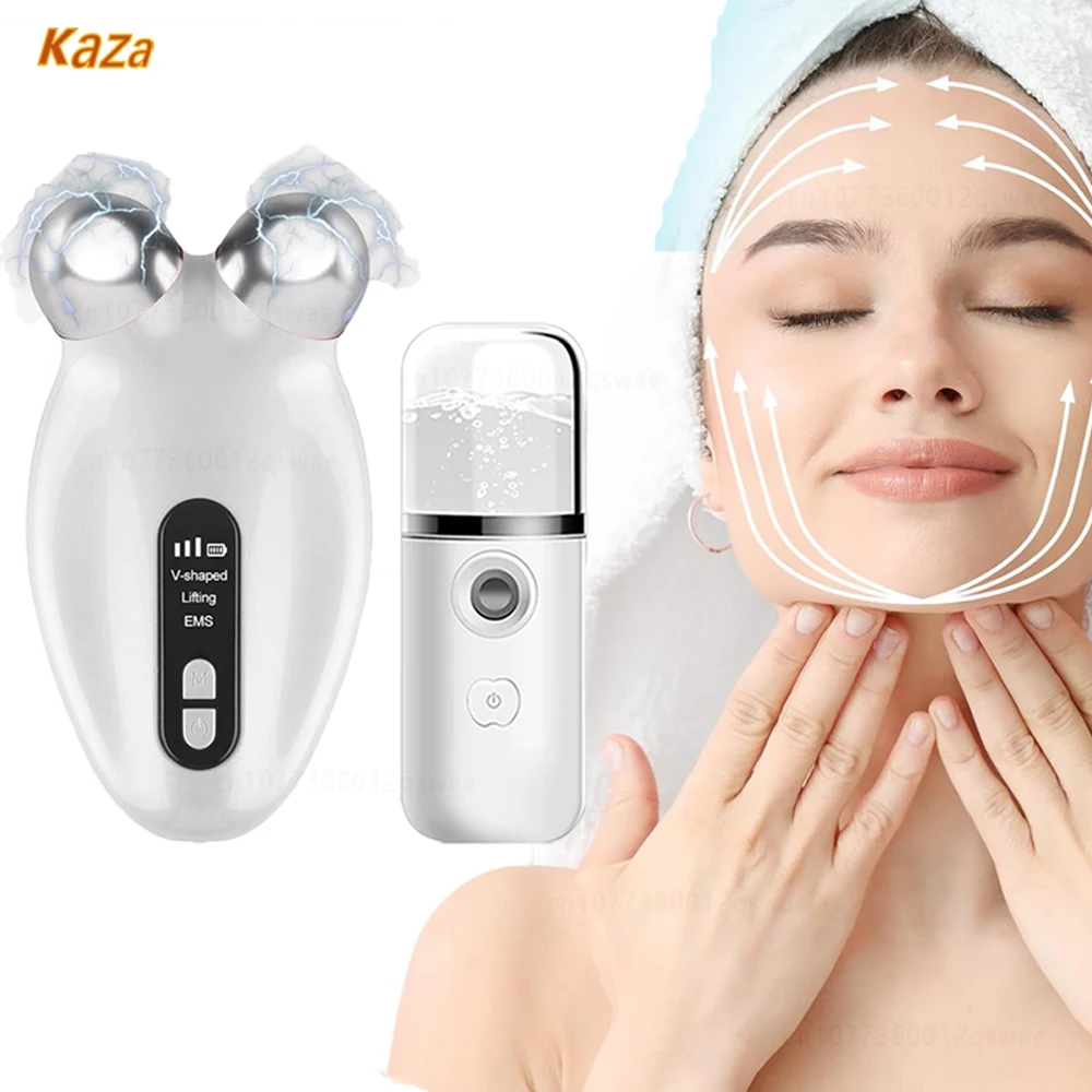 EMS Facial Massager Microcurrent Massager for Face Vibrator Anti-cellulite Lift Electric Double Chin Reducer Facial Lift Device