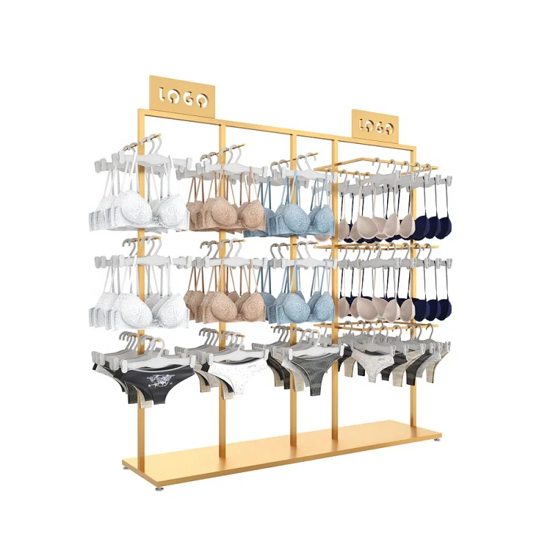 Custom bra swimwear shop fitting underwear shelves design metal lingerie store display furniture