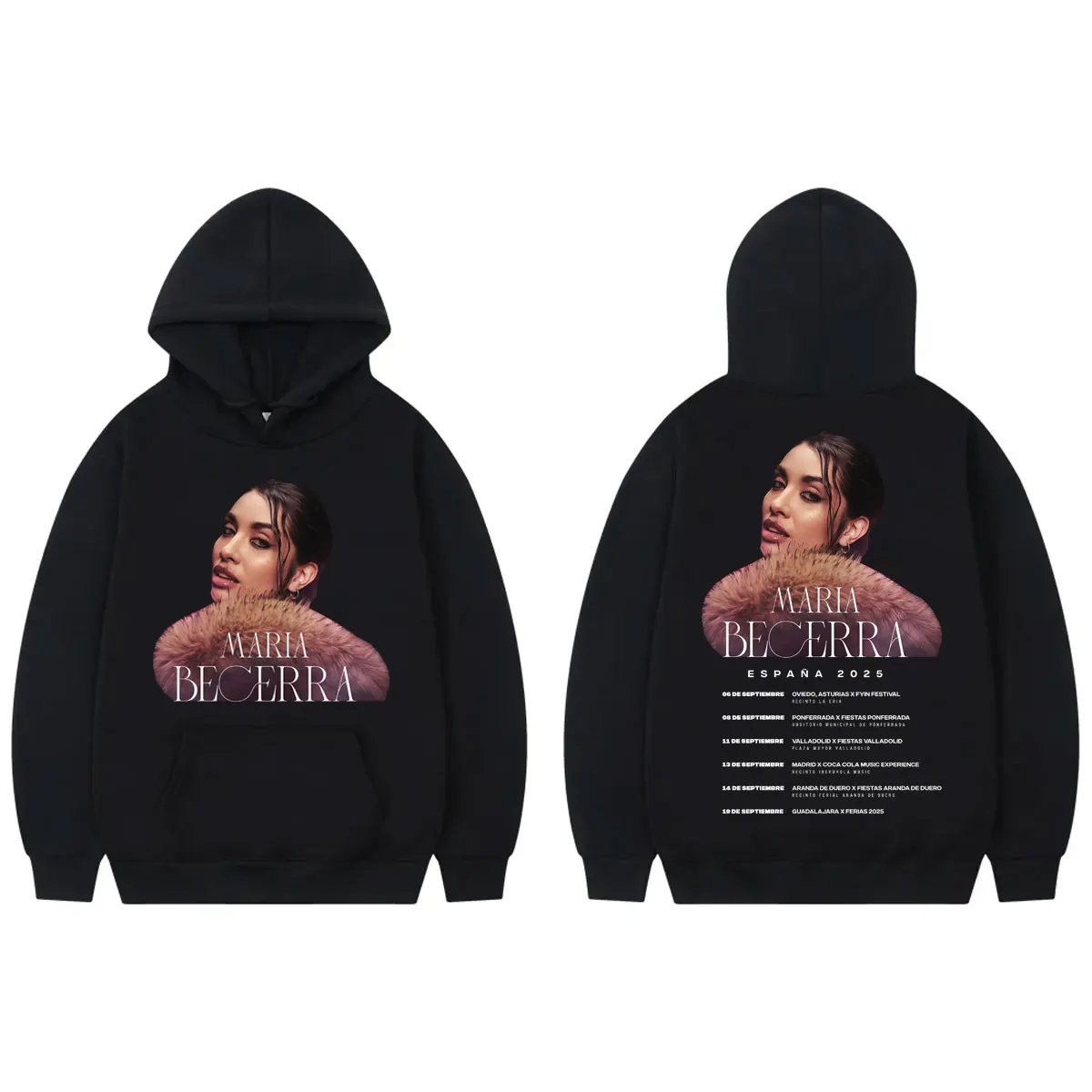 

Singer Maria Becerra Tour 2025 Graphic Hoodies High Quality Fashion Long Sleeve Sweatshirts Men Women Casual Oversized Pullovers