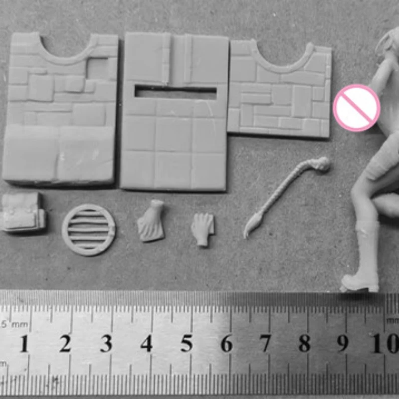 Explore Girls Diy Resin Figure 1/24 Scale 75mm Vertical Height Assemble Model Kit Unassembled Dioramas Unpainted Statuettes Toy