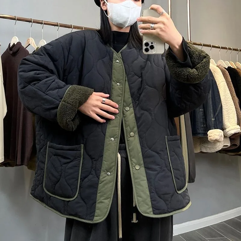 2023 Winter New Women Cotton Clothes Short Loose Top Casual Slimming Versatile Outwear Fashion Warm Outcoat Comfortable Parkas