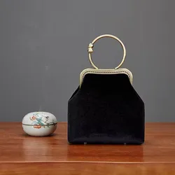 Bolso clásico Vintage para mujer, bolsa con asa superior, elegante, de regalo para madre, bandolera de hombro con cadena