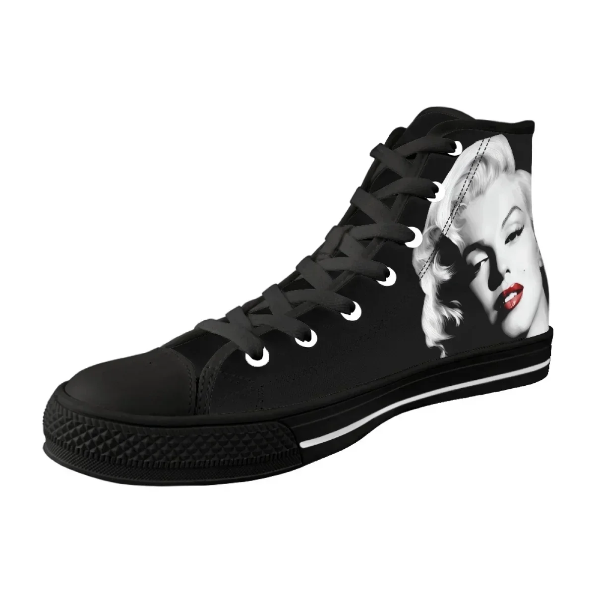 

Sexy Woman Print Canvas Shoes Classic Characters Pattern Lace Up High Top Shoes Custom DIY Breathable Wild Casual Sneaker