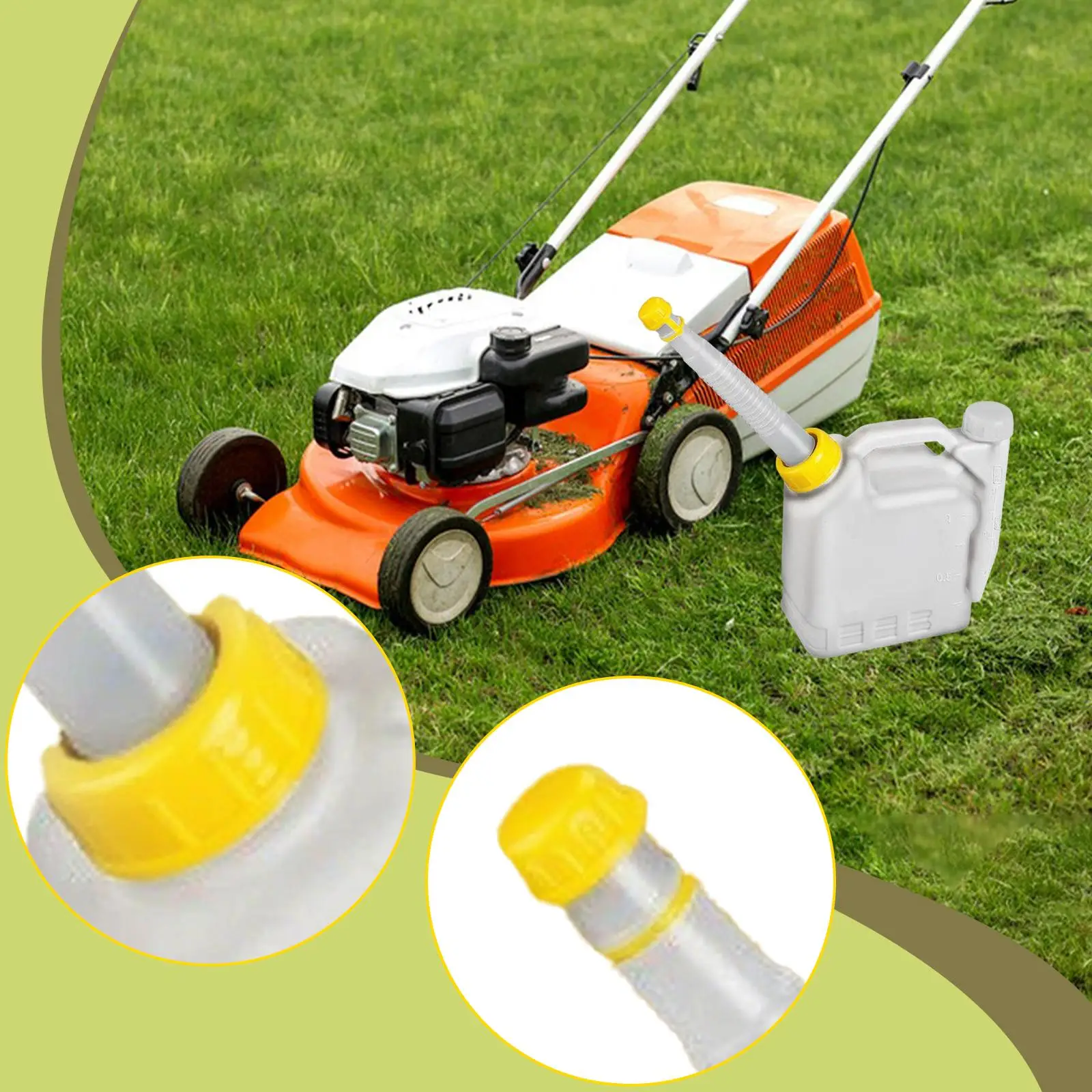 2 Stroke Engine Fuel Mixing Bottle with Scale Portable Oil Container Measuring Jug Nozzle for Trimmer Lawnmower Chainsaw Use