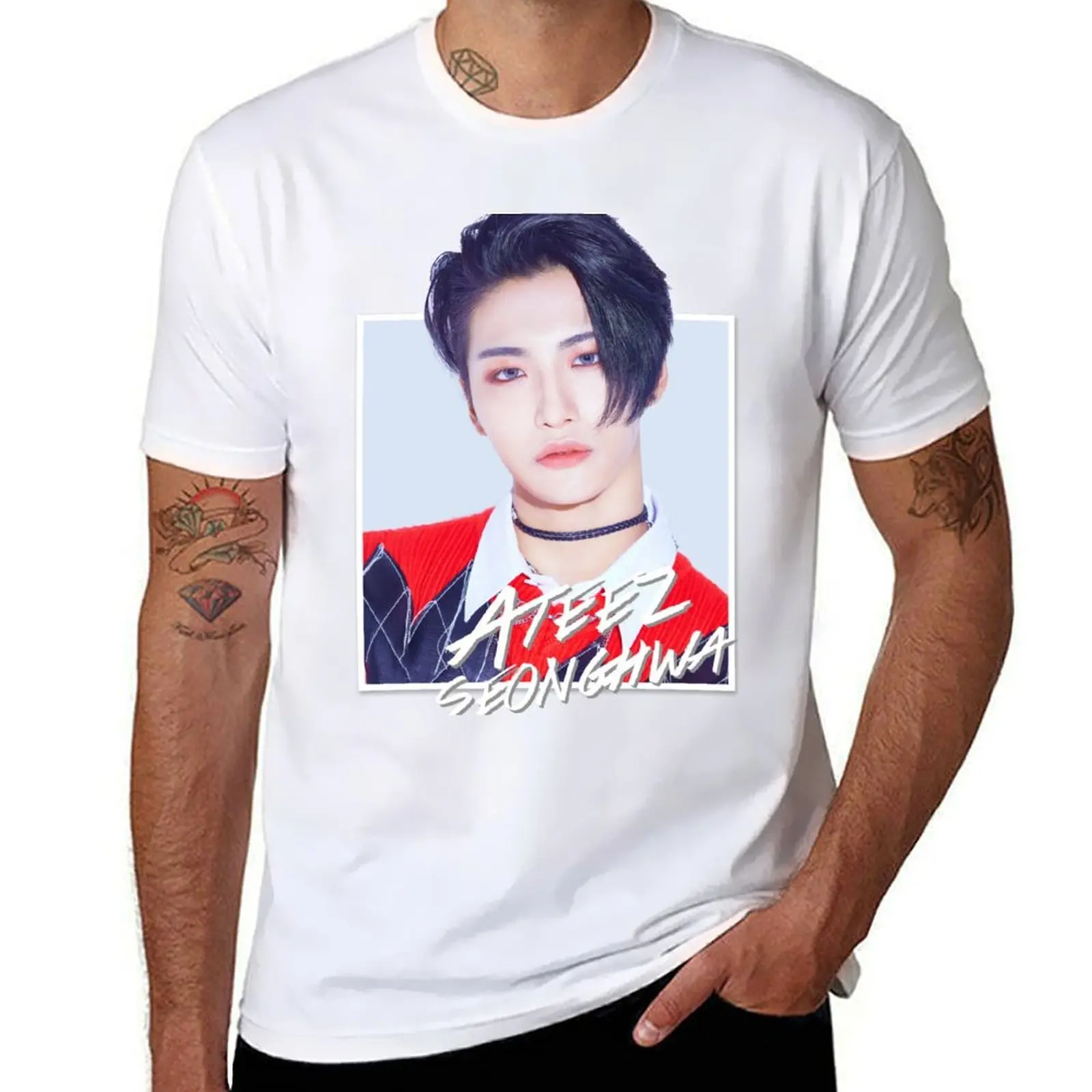 

Ateez - Seonghwa T-Shirt cotton t shirts high quality man t shirts for men casual T-Shirt