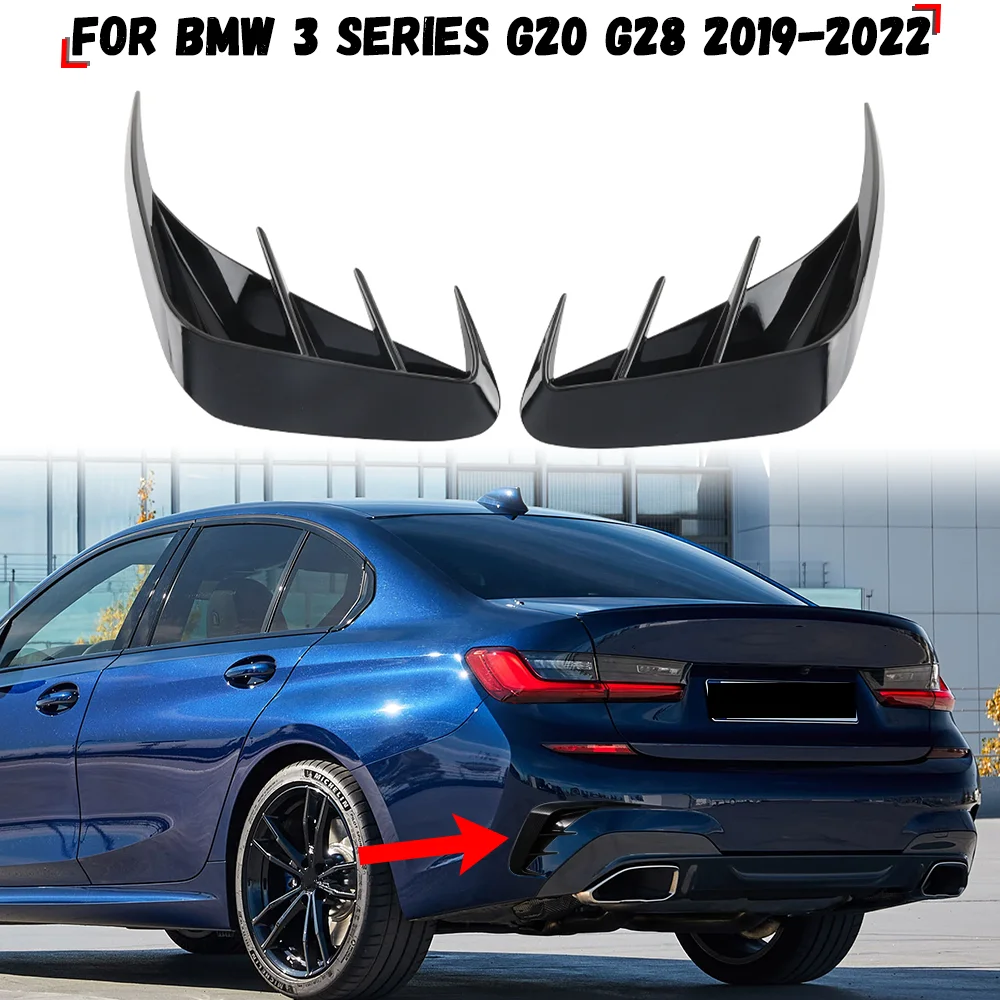 

Rear Bumper Spoiler Side Canard For BMW 3 Series G20 G28 318i 320i 330 2019-2022 Rear Splitter Canard Cover Spoiler Vent Sticker