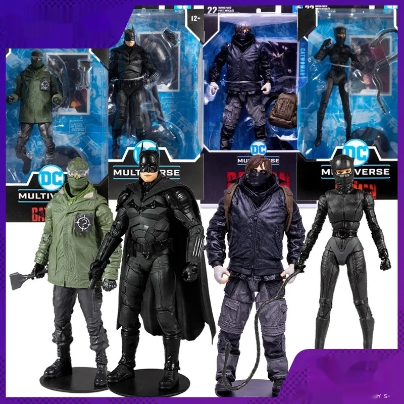 2024 Mcfarlane Action Figure Batman Bruch Wayne Catwoman The Riddler Selina Kyle Unmasked 7-Inch Figurine Gift Toys Pvc Model