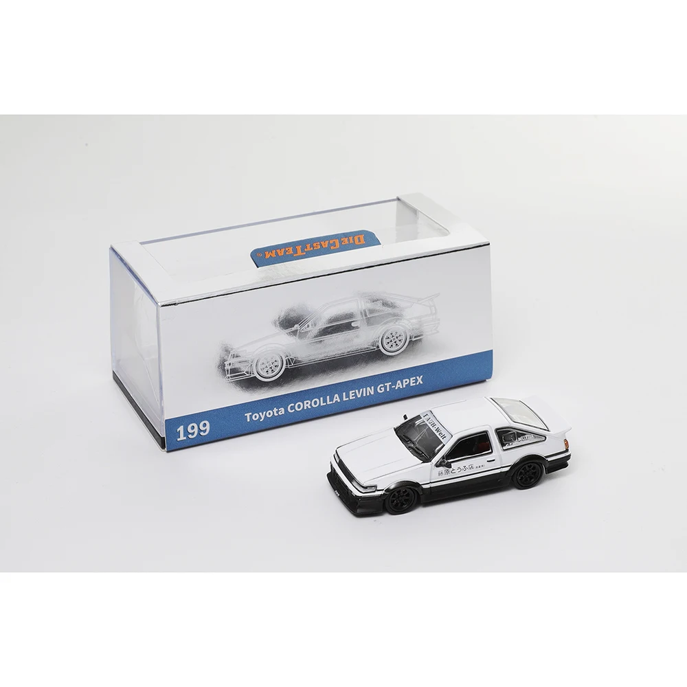 DCT 1/64 Model Auto AE86 Gemodificeerde Versie Klassiek Voertuig Diecast Speelgoed Collectie Auto Voertuig met Display Box voor Volwassenen
