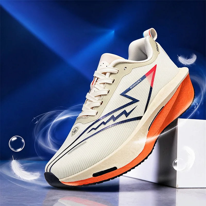 Men's marathon running shoes non-slip shock absorption technology carbon plate sports casual shoes women's trendy sports shoes