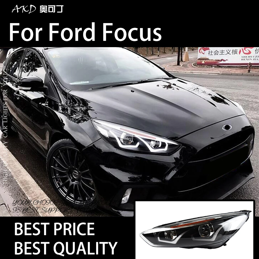 

Car Lights for Ford Focus 2015-2018 LED Auto Headlight Assembly Upgrade Bifocal Lens Blink Signal Lamp Hot Sale Tool Accessories