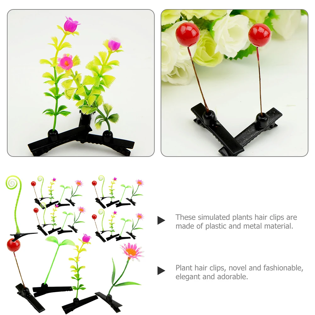 

30Pcs Cute Plant Hair Clips Small Kawaii Hairpins for Women Stylish Bean Sprout Accessories Sprout Clips