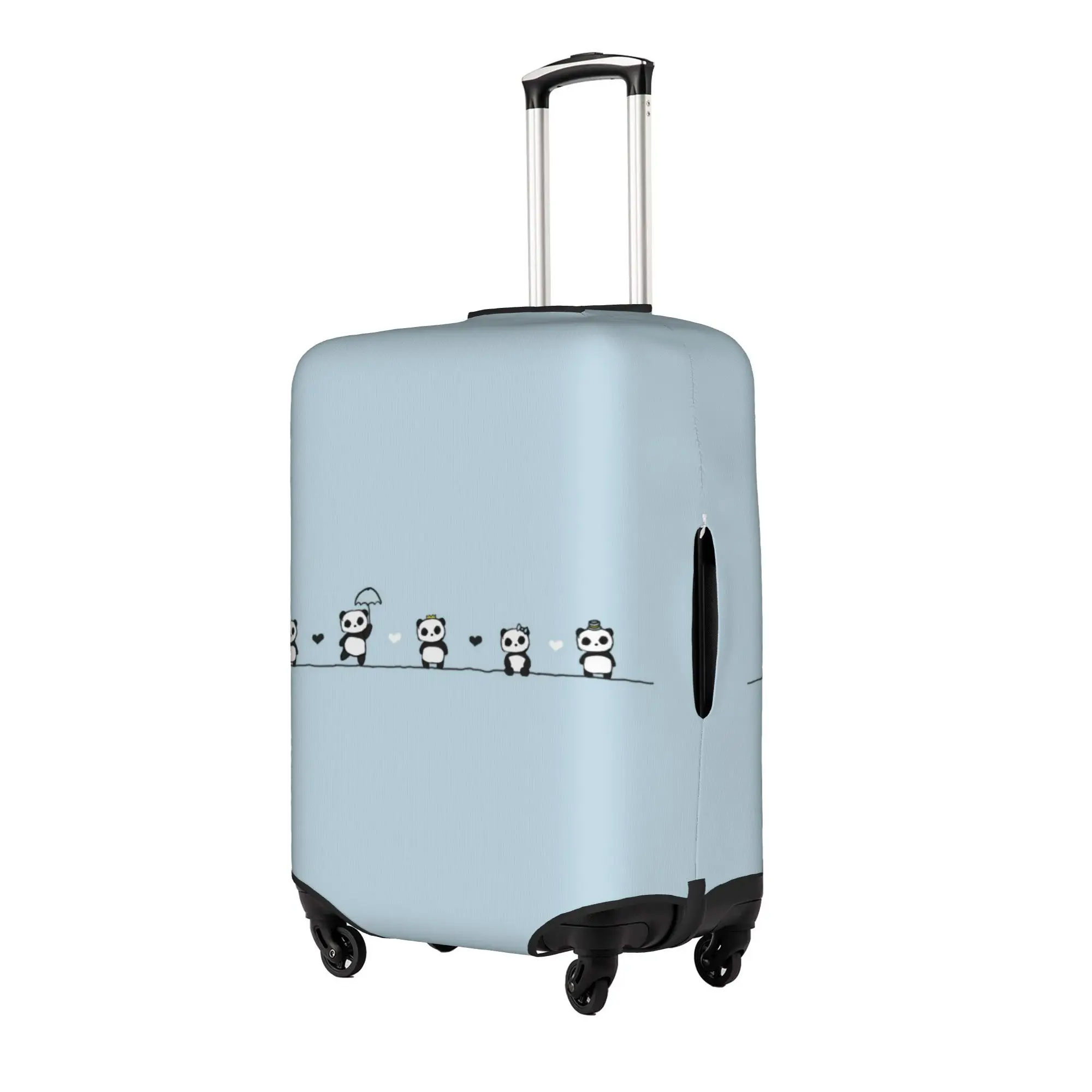 Custom Fashion Pawsome Pandas Luggage Cover Protector Elastic Nature Animal Travel Suitcase Covers