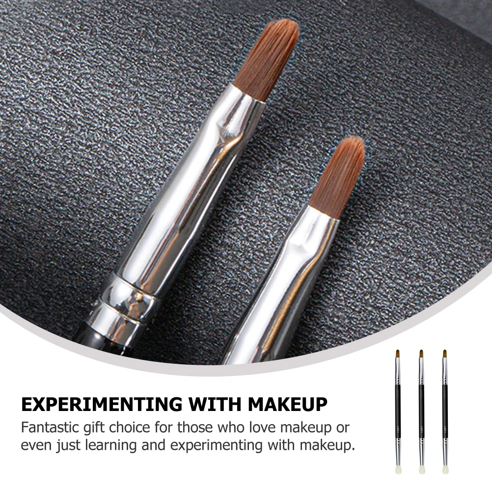 3 個の両端コンシーラーメイクブラシ高品質スポンジコンシールツール顔の隠蔽用くまを隠すポータブル