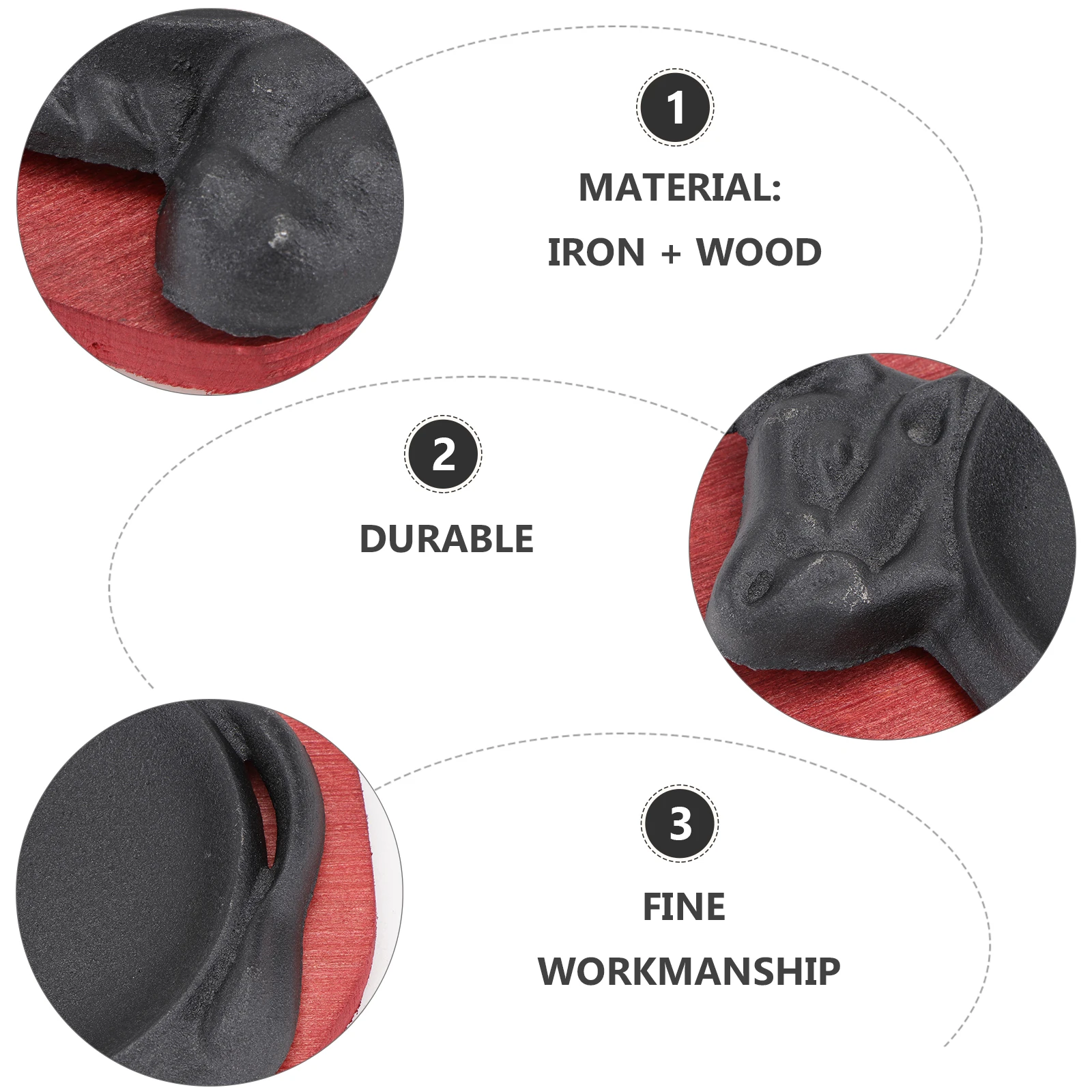 

1pc Cast Iron Steak Plate Wooden Handle Grill Pan Teppanyaki Bbq Roasting Tray Non-Stick For Frying Grilling Spanish