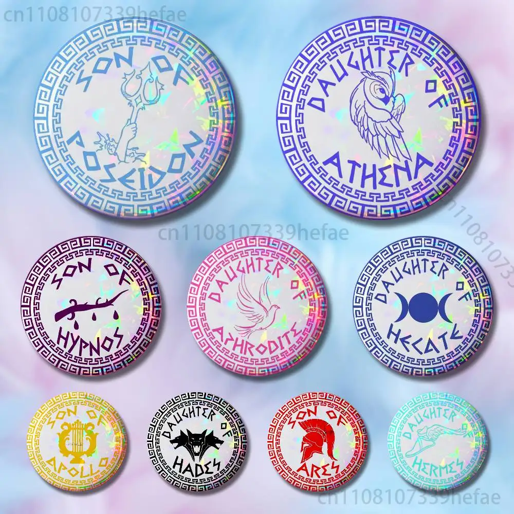

Son Daughter of Poseidon Greek Insignia Badge Case For Decoration 44mm 32mm 58mm Round Tinplate Pin Brooch Gift