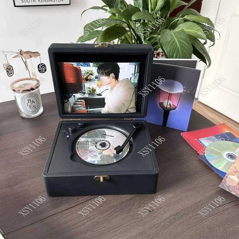 Household Portable CD Player - Retro Bluetooth Speaker with CD Disc Playback for Birthday Gift & Home Use
