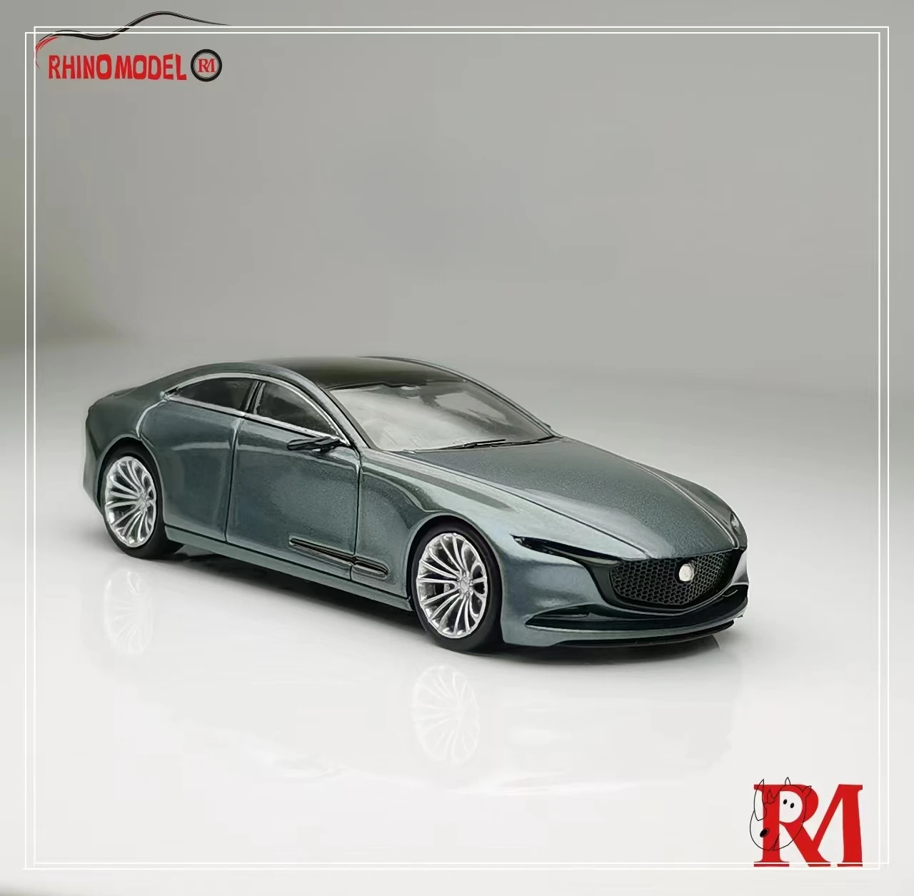 **Preorder**Rhino Model 1:64 Concept Vision Coupe /RX Gray Red  Diecast Model Car