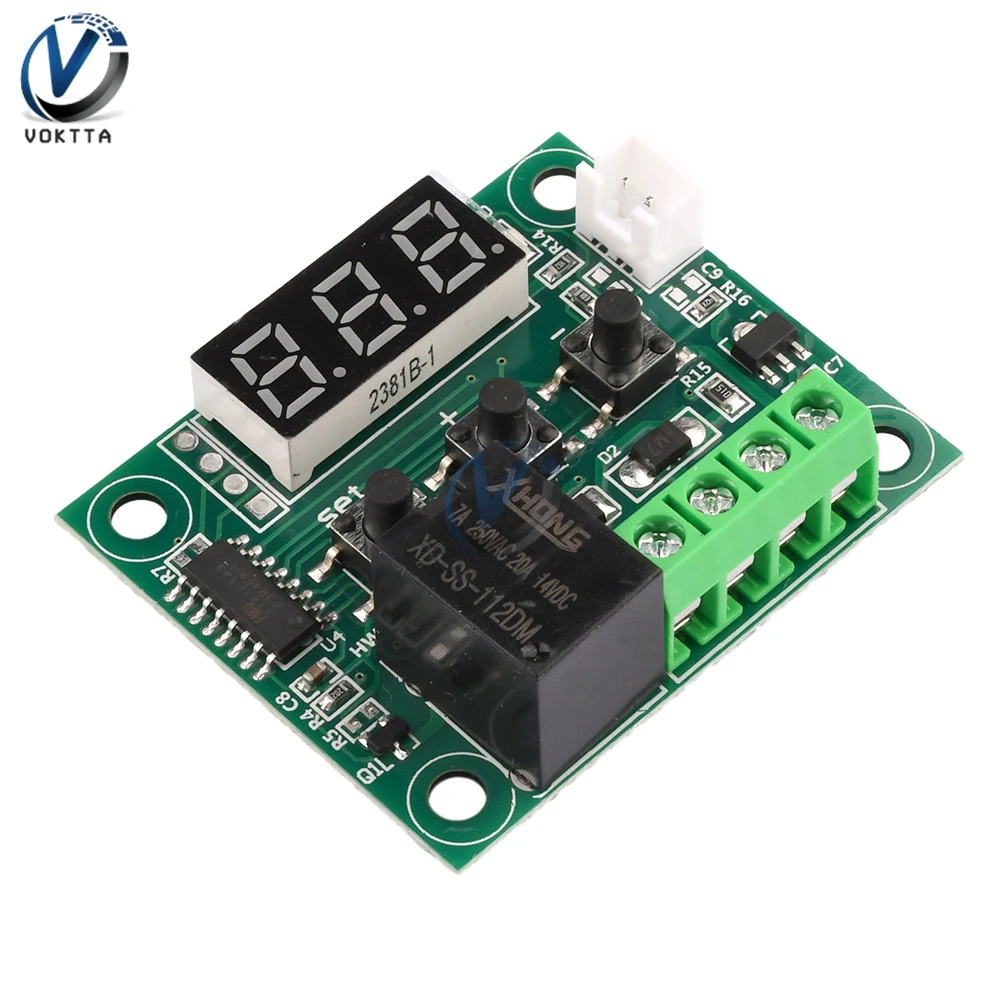 W1209 DC Digital Temperature Controller Board High-precision Thermostat NTC Sensor Refrigeration Heating Temperature Regulator