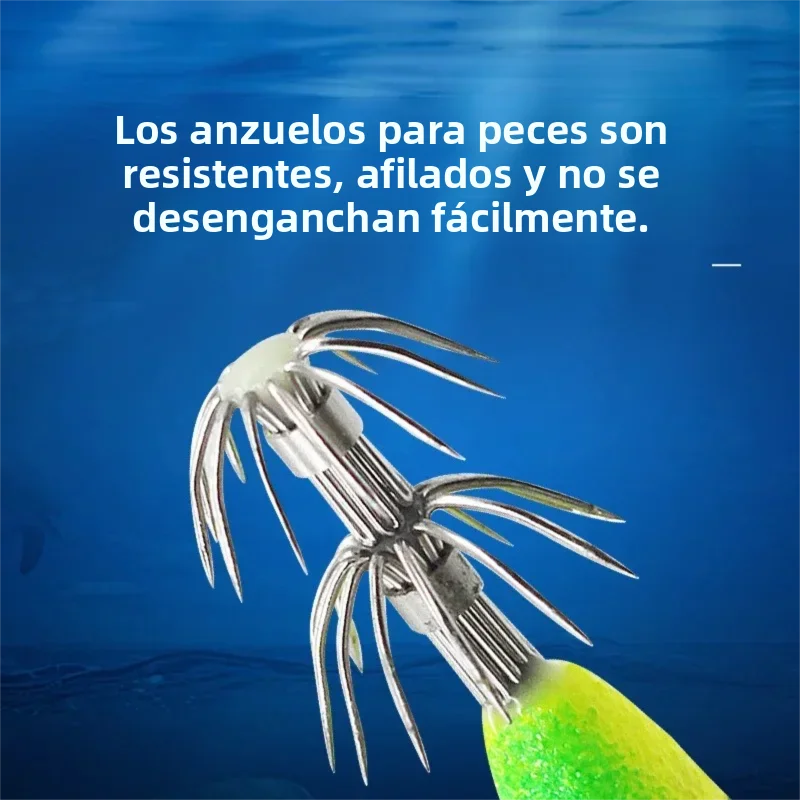 Anzuelos de calamar de acero inoxidable para agua dulce y salada - imagen 5