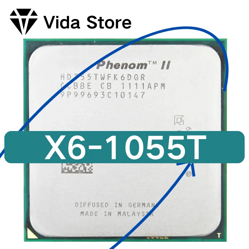 Phenom X6 1055T X6-1055T 2.8GHz Six-Core   125W Socket AM3