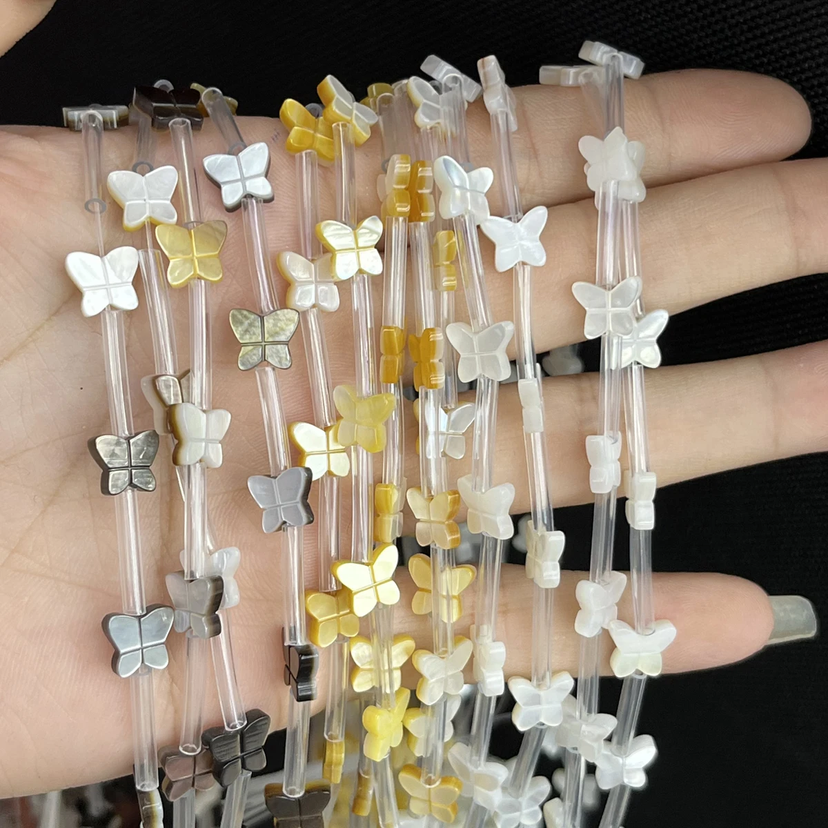 

7x8mm Butterfly Bead Shell White Yellow Natural Freshwater Jewelry Making DIY Necklace Bracelet Earrings Accessory Wedding 20pcs