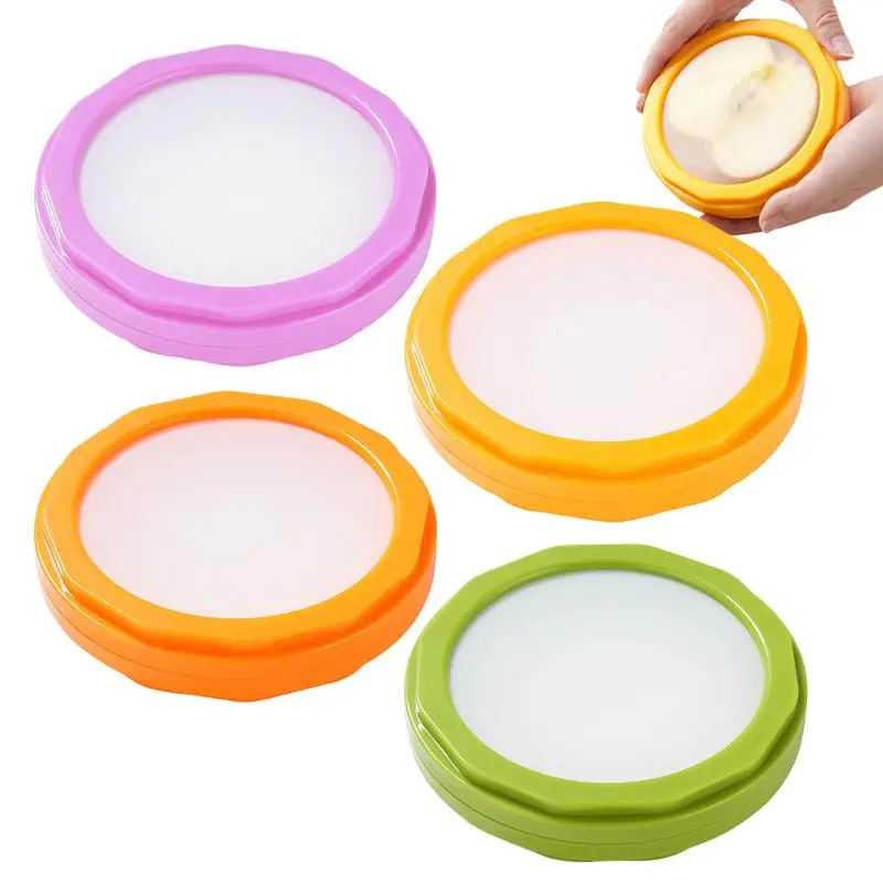 Soporte de silicona para almacenamiento de aguacate para mantener fresco, juego de 4 contenedores de pimienta de tomate, ajo y limones, Guacamole para nevera