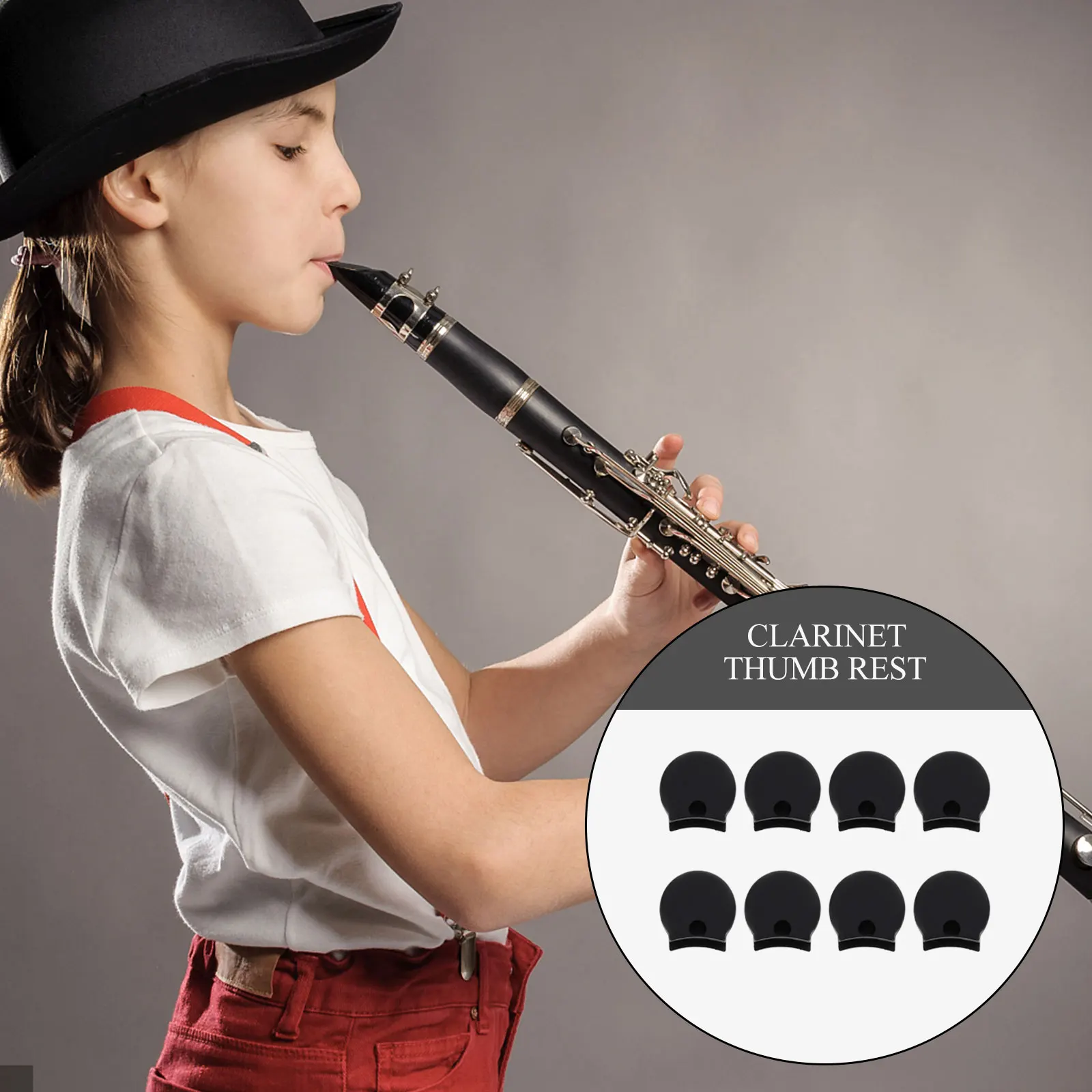 

10 Pcs Finger Rest Clarinet Cushion Thumb Guard Adjustable Silica Gel for Replacement Pad