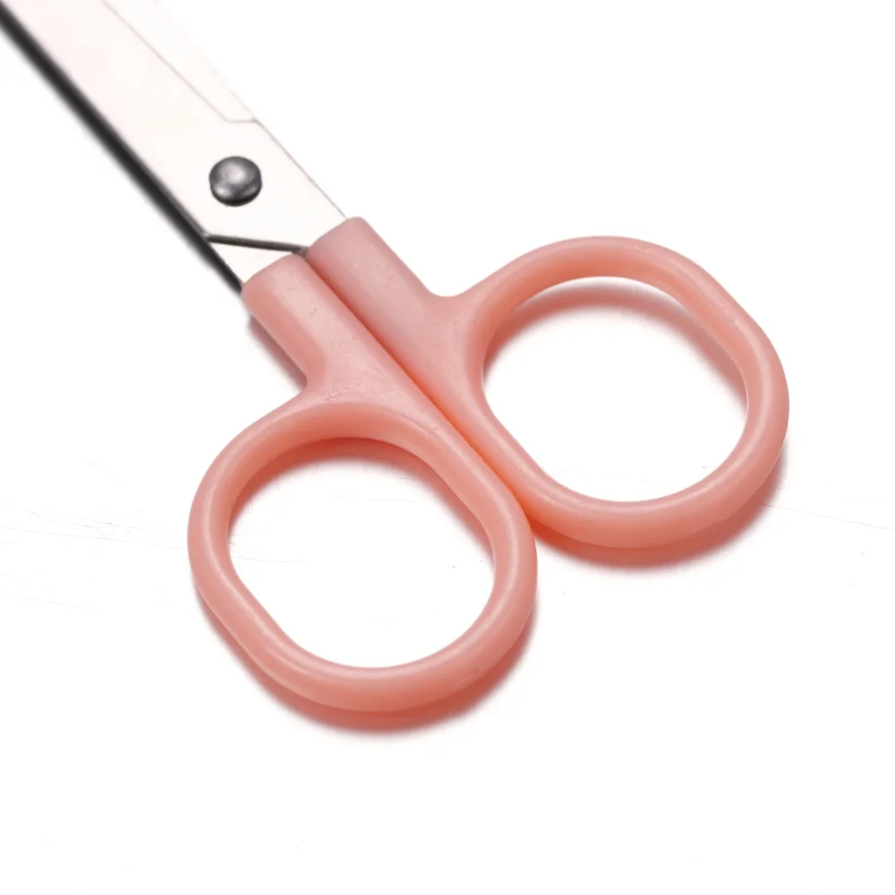 1Pcs Pink Cute Small Scissors Safety Child Kids School Student Scissors Paper Cutting Office Stationery for DIY Hand Crafts