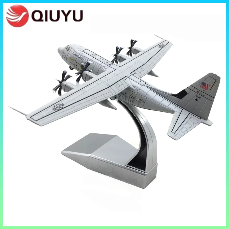 

1:200 США ВВС C-130j Супер Геркулес Транспортный самолет Моделирование сплава Модель самолета Готовый декоративный подарок на праздник