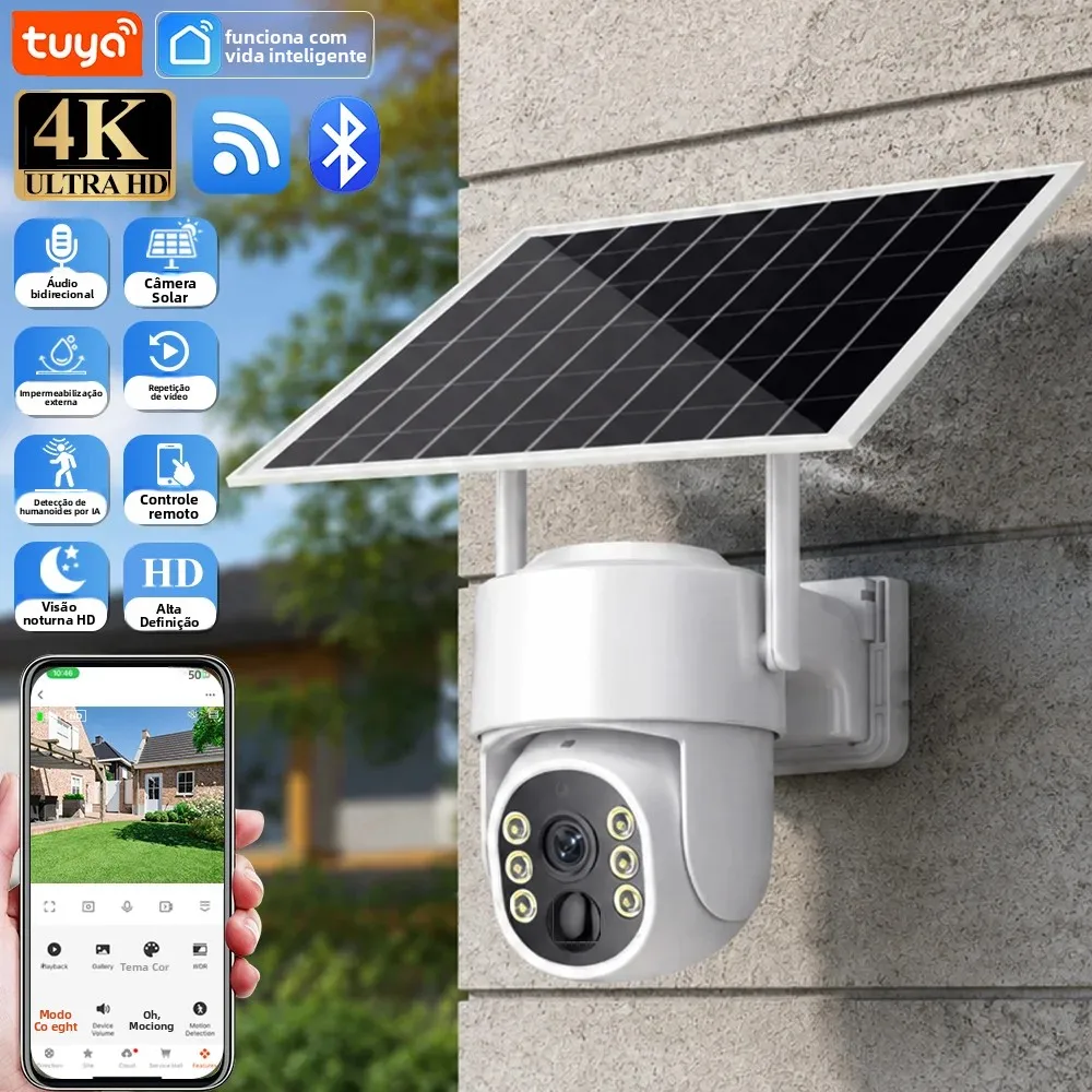 camera-ip-exterieure-etanche-4k-tuya-smart-life-wifi-alimentee-par-batterie-solaire-ptz-vision-nocturne-couleur-detection-de-mouvement-ir-ai