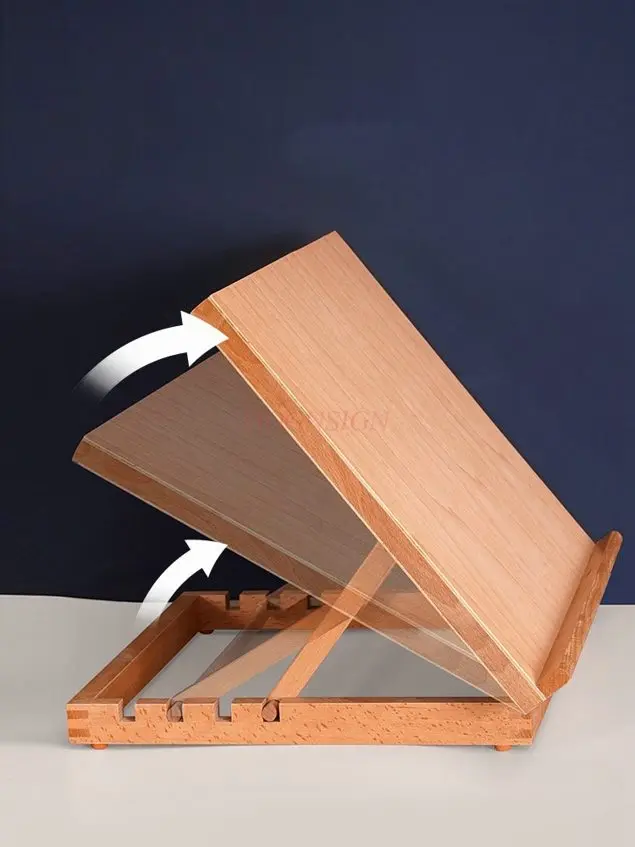 حامل لوح رسم خشبي لسطح المكتب، لوح كتابة خشبي مائل، دعامة رسم من الخشب الصلب بزاوية قابلة للتعديل