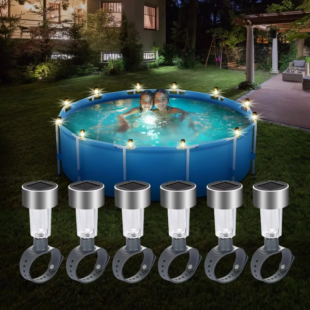 

New Outdoor Solar Pool Light Waterproof Warm Light Night Light LED Solar Lamp For Swimming Pool
