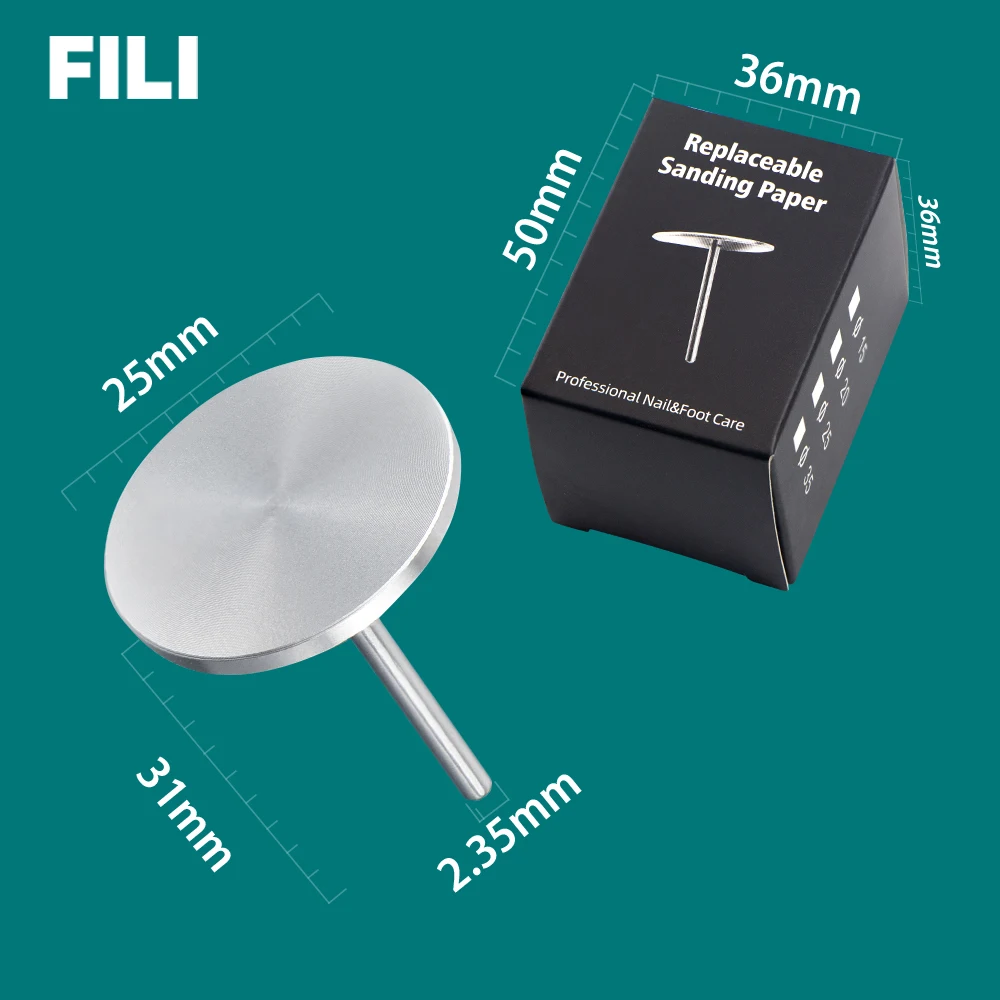 15/20/25/35 MM Pedicure Replaceable Sandpaper Metal Disc Hard Skin Cuticle Callus Foot Care Rotate Milling Cutter Shaft Disk