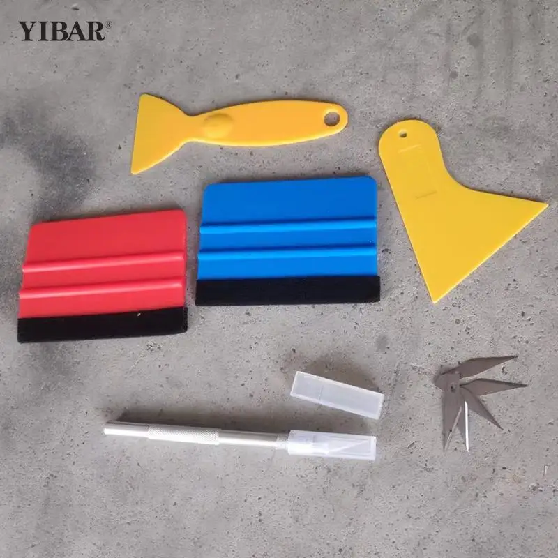 

1 Set Car Tools Wrap Film Sticker Wrapping Tool Vehicle Vinyl Wrap Window Tint Film Tool Kit Cutter Aid Tool Window Tinting