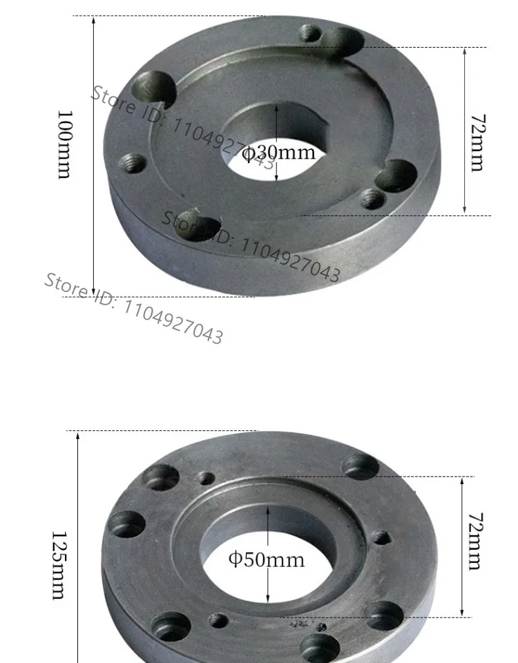 small lathe accessories four-jaw chuck connecting plate transition plate connecting plate WM180V/PL180V/WM210V