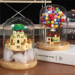 Sky Castle Flying Balloon House Children's Toy 3D Mini Building Block Model Home Decoration with Dust Cover Holiday Gifts