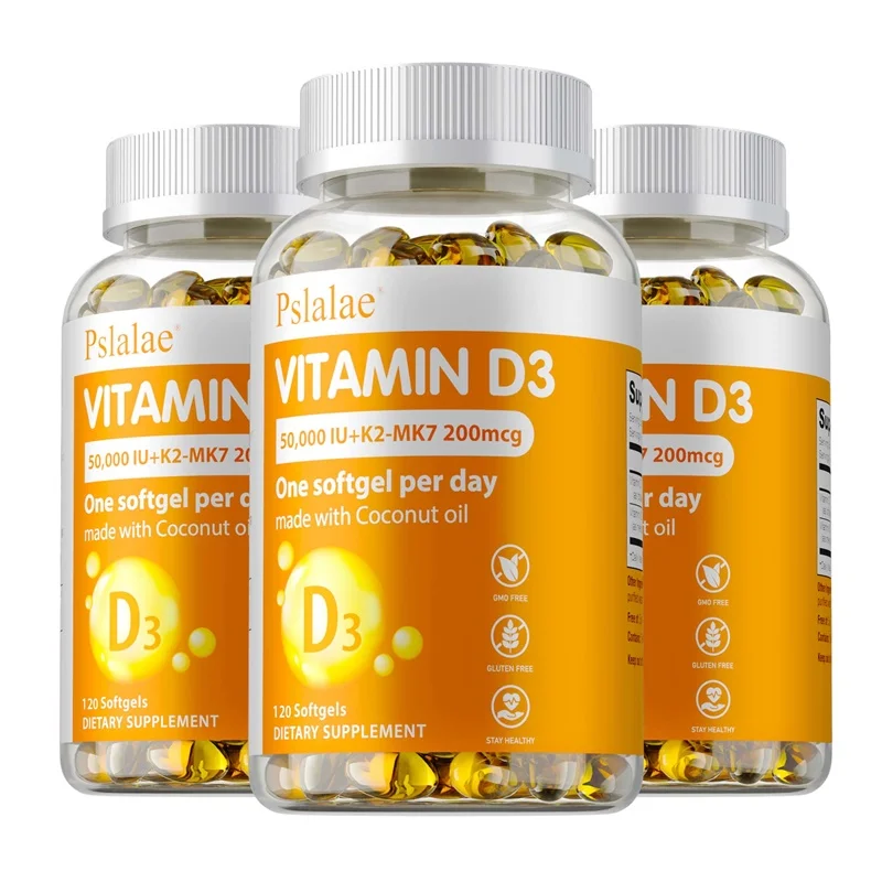 

Vitamin D3+K2 Supplement - Help Calcium Metabolism Promote Bone Teeth and Skin Health Support Immunity