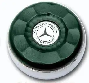 Table Large Shuffleboard Pucks - Weights - Dark Green - Yellow Gold