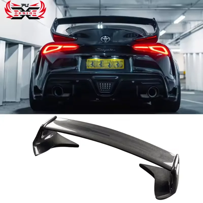 For Toyota Gr Supra A90 A91 Mk5 ST Style Carbon Fiber Rear Trunk Wing Tail Wing Rear Spoiler Lip Wings Ducktail