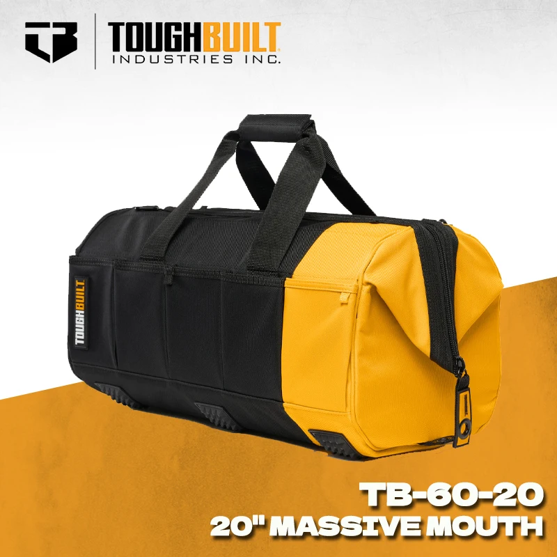 TOUGHBUILT TB-60-20 20 "حقيبة فم ضخمة من البلاستيك الصلب القابل للقفل وسحاب مضاد للانزلاق حزمة أدوات بناء واسعة #1