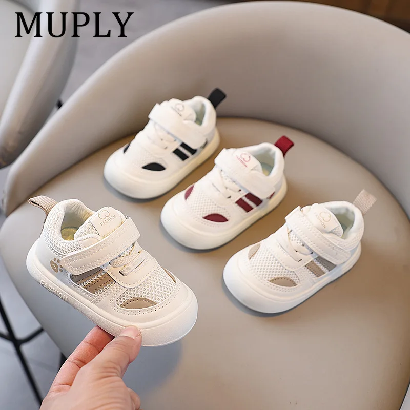 Spring New Arrival Baby Walker Shoes Soft Bottom Breathable Mesh Unisex Toddler Casual Board Shoes