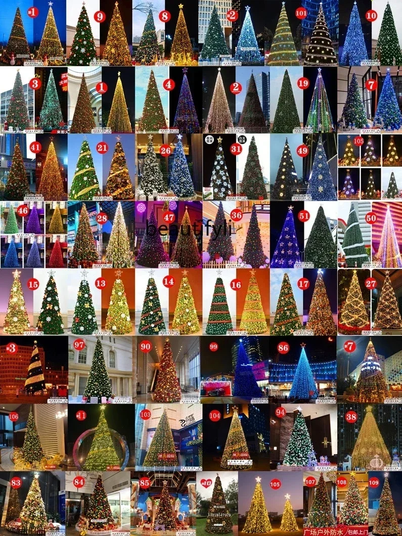 

YH Large Christmas tree frame Christmas shopping mall hotel decoration tree C56